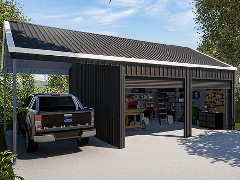 Steel garages and workshops for secure vehicle and tool storage